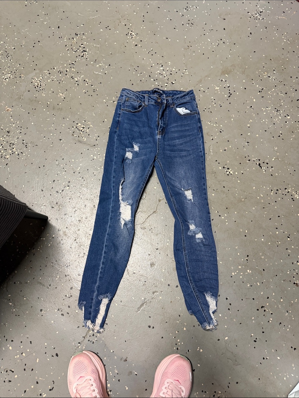 Wax Jean Ripped Skinny Jeans - Blue